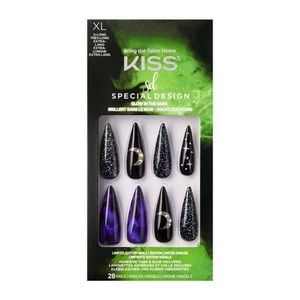 ⚜️Kiss XL Special Design Stiletto Moon Faux Nails